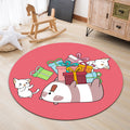 Sikunuo | Lovable Animal Area Rug Multicolored Cartoon Rug Polypropylene Machine Washable Stain Resistant Non-Slip Rug for Kindergarten