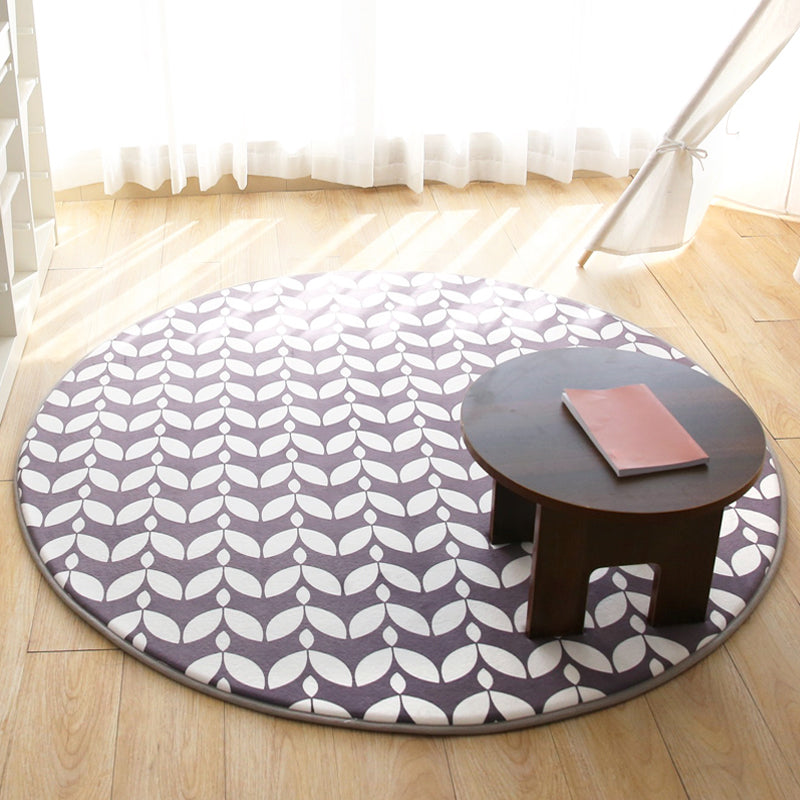 Sikunuo | Cartoon Children Room Carpet Multicolored Animal Carpet Cotton Pet-friendly Machine Washable Indoor Carpet
