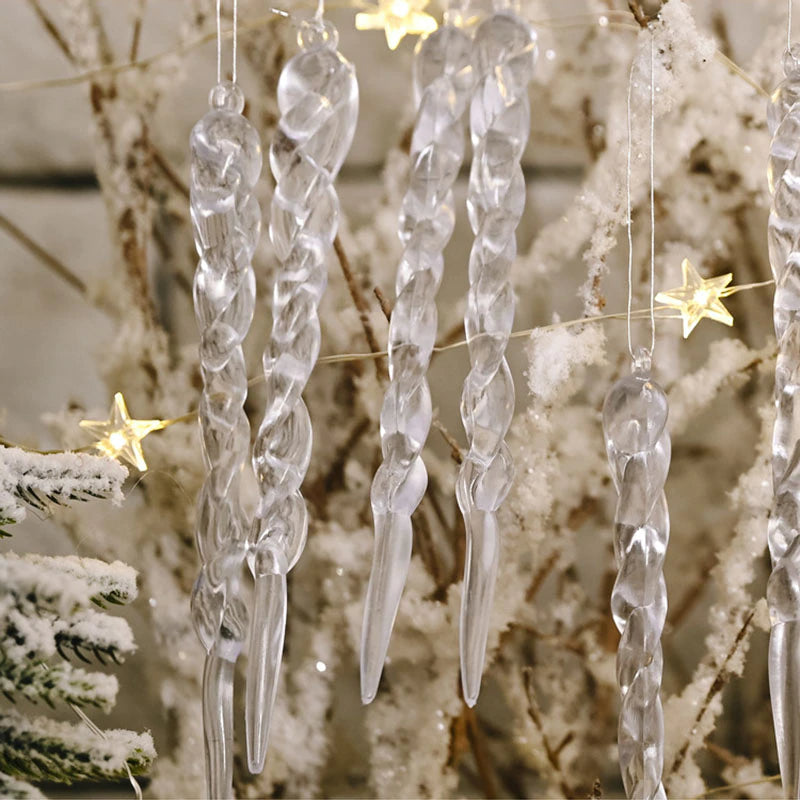 Sikunuo | 12Pcs Christmas Tree Decoration Artificial Icicles
