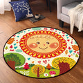 Sikunuo | Bright Multicolor Animal Carpet Synthetic Cartoon Rug Pet-Friendly Non-Slip Back Washable Rug for Children's Room
