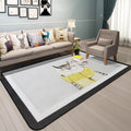 Sikunuo | Cartoon Animal Gentleman Rug Multicolor Polypropylene Rug Washable Pet Friendly Non-Slip Underlay Rug for Living Room