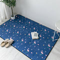Sikunuo | Multicolor Geometric Carpet Polyester Cartoon Rug Pet Friendly Non-Slip Stain Resistant Rug for Children's Room