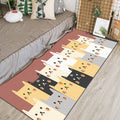 Sikunuo | Chic Animal Pattern Indoor Rug Multifunctional Cartoon Carpet Synthetic Non-Slip Pet Friendly Washable Rug for Preschool