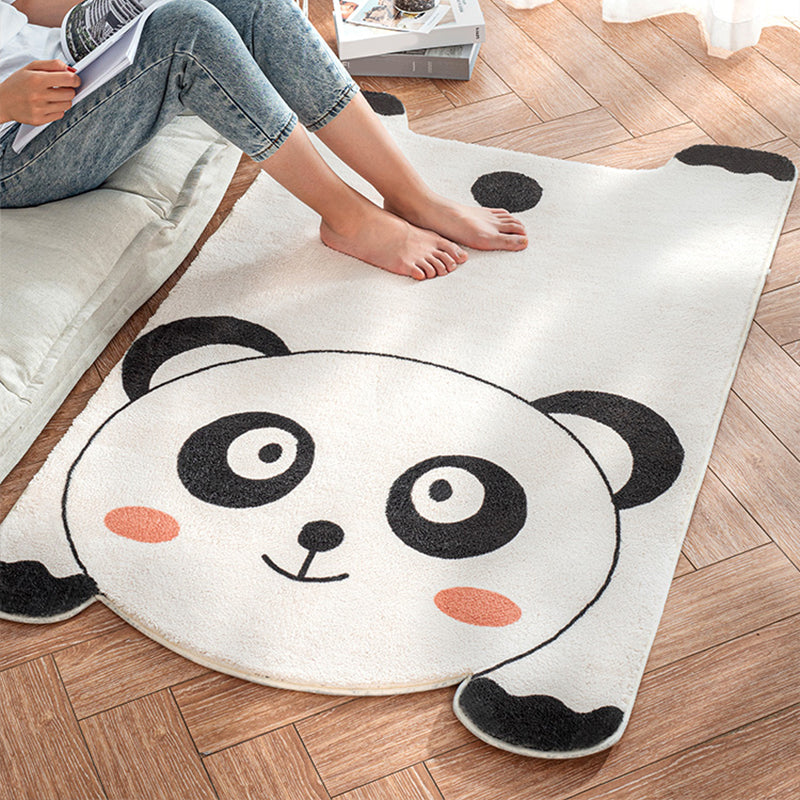 Sikunuo | Irregular Shaped Animal Rug Multicolor Cartoon Rug Synthetic Non-Slip Back Machine Washable Pet Friendly Rug for Children's Room