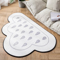 Sikunuo | Novelty Children Area Rug Multicolor Raindrop Cloud Shape Rug Non-Slip Backing Washable Pet-Friendly Rug for Bedroom