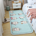 Sikunuo | Children's Room Rug Multicolored Animal Sketches Rug Cotton Machine Washable Rug