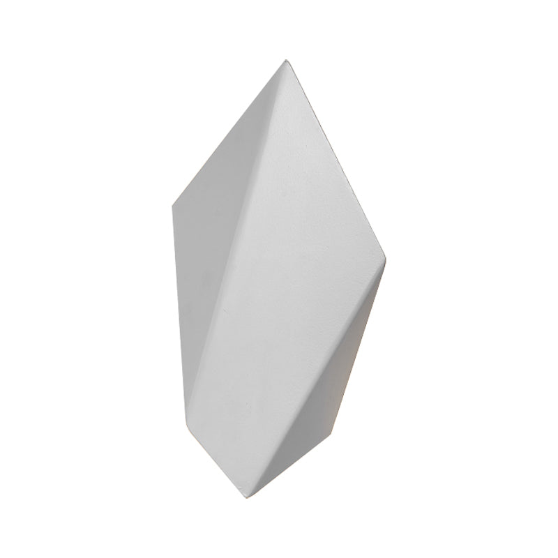 Sikunuo | Metallic geometric wall-mounted light postmodern 1 light black/gray/white wall lamp fixture