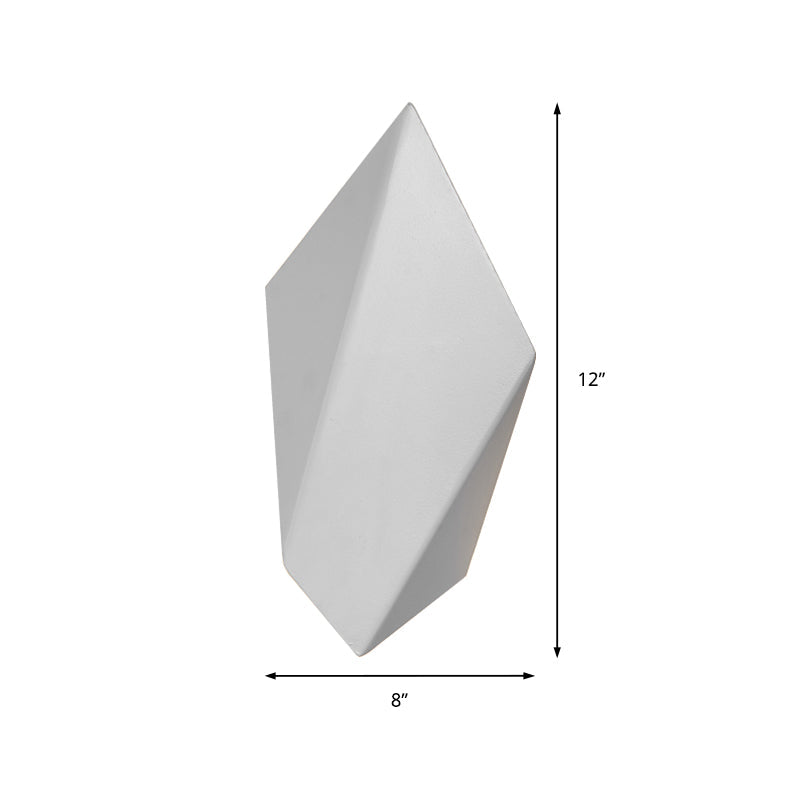 Sikunuo | Metallic geometric wall-mounted light postmodern 1 light black/gray/white wall lamp fixture
