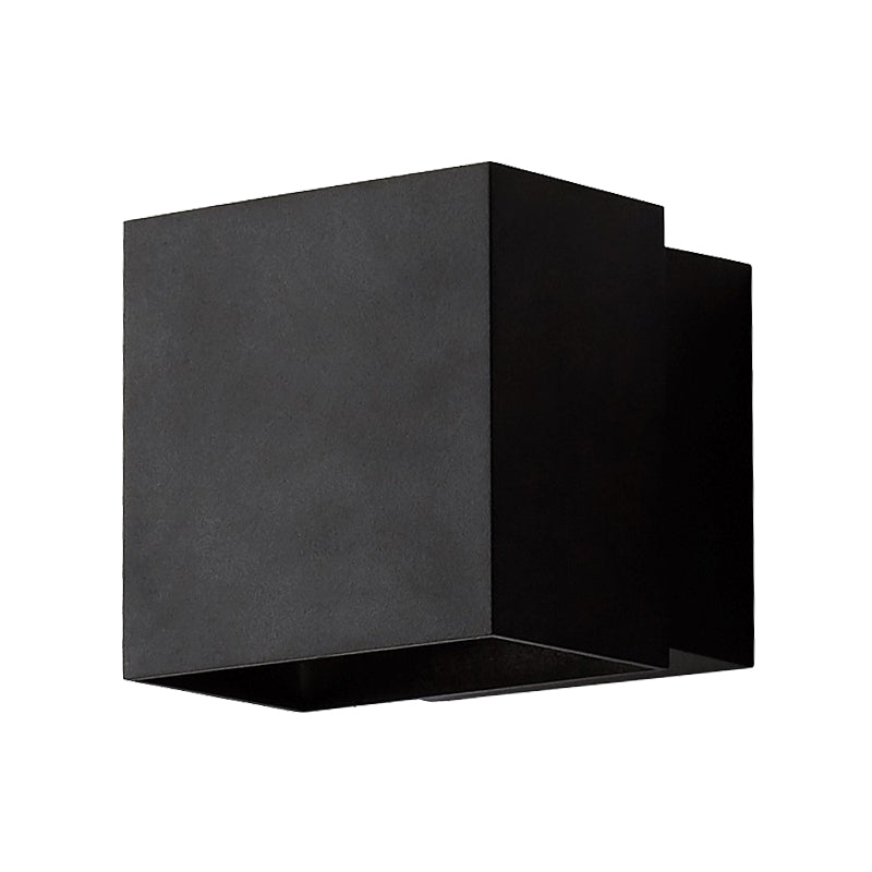 Sikunuo | Cube Up and Down LED Wall Light Contemporary Metal Black/Grey/White Outdoor Wall Light with Adjustable Angle