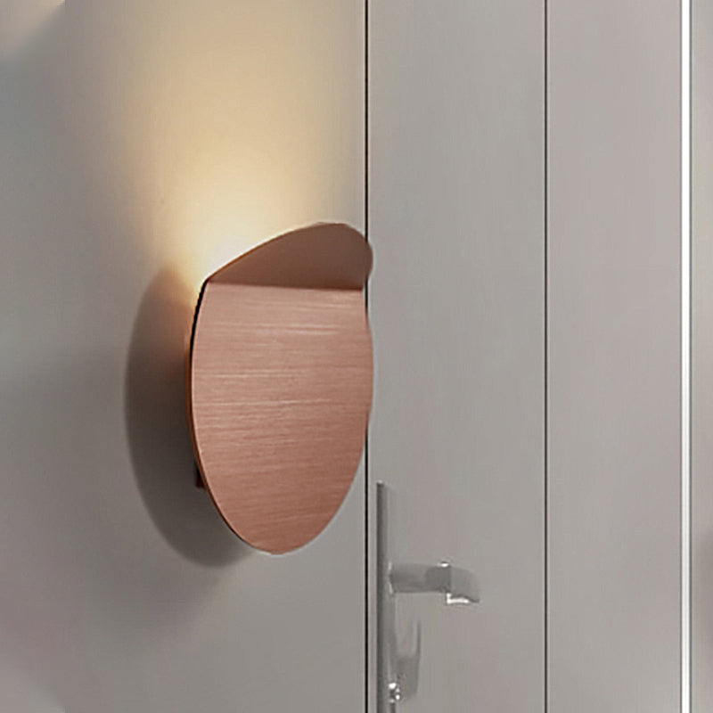 Sikunuo | Contemporary round metal wall light black/gray/white LED wall-mounted light for hallway