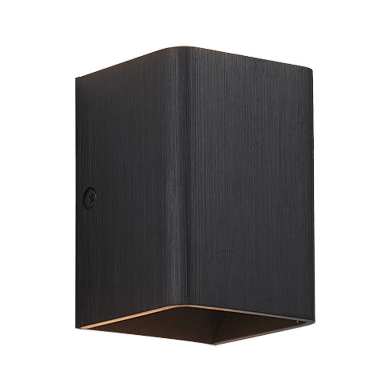 Sikunuo | Cubist Metal Up and Down Wall Lamp Contemporary Bronze/Gold/White LED Wall Light for Living Room