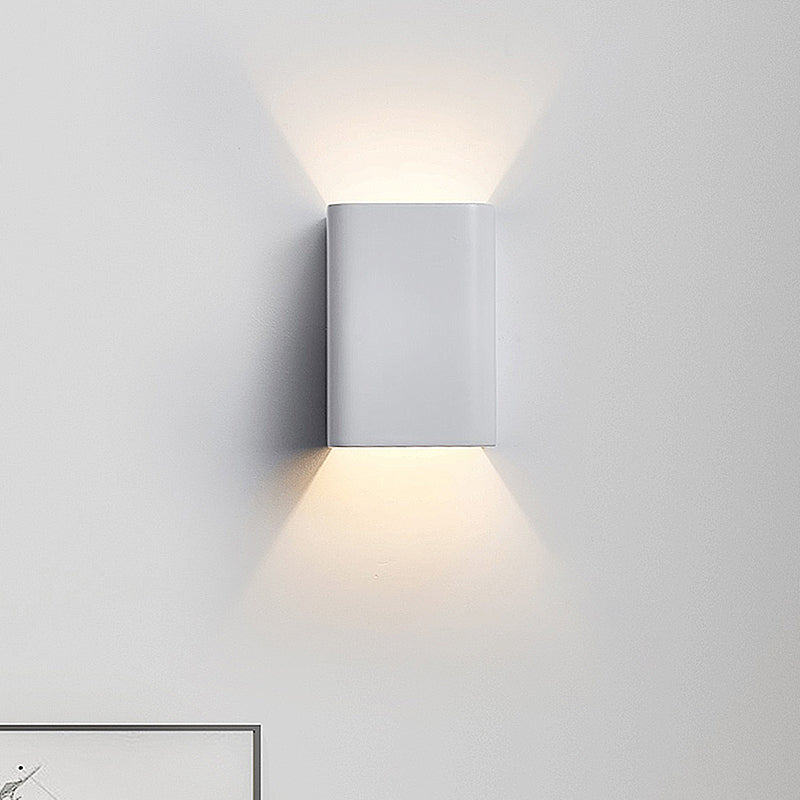 Sikunuo | Cubist Metal Up and Down Wall Lamp Contemporary Bronze/Gold/White LED Wall Light for Living Room