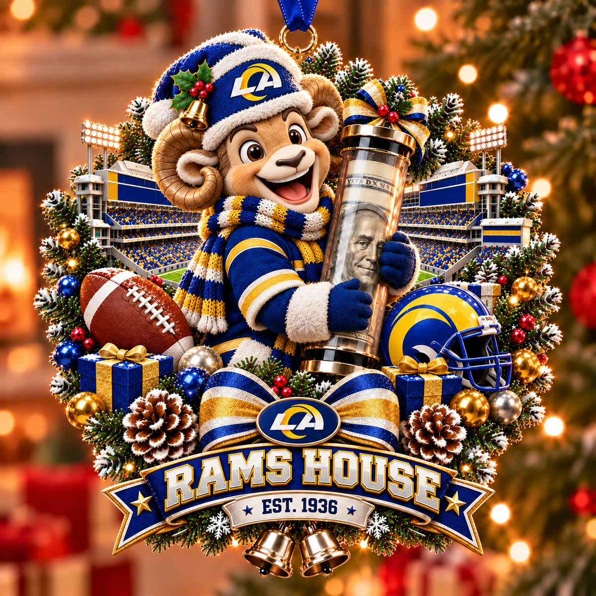 Football Team Money Surprise Ornament