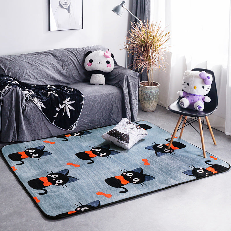 Sikunuo | Classic Fairy Tale Pattern Rug Multicolored Modern Rug Polypropylene Non-Slip Backing Washable Pet-Friendly Area Rug for the Living Room