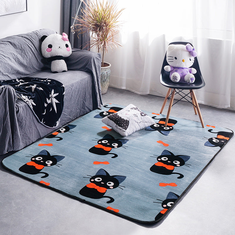 Sikunuo | Classic Fairy Tale Pattern Rug Multicolored Modern Rug Polypropylene Non-Slip Backing Washable Pet-Friendly Area Rug for the Living Room