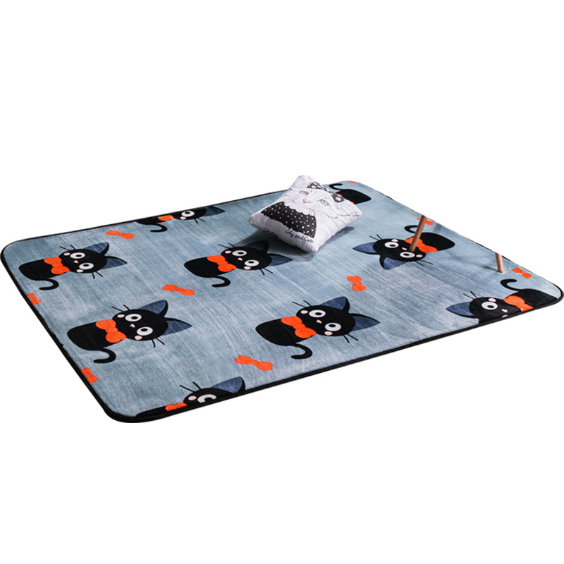 Sikunuo | Classic Fairy Tale Pattern Rug Multicolored Modern Rug Polypropylene Non-Slip Backing Washable Pet-Friendly Area Rug for the Living Room