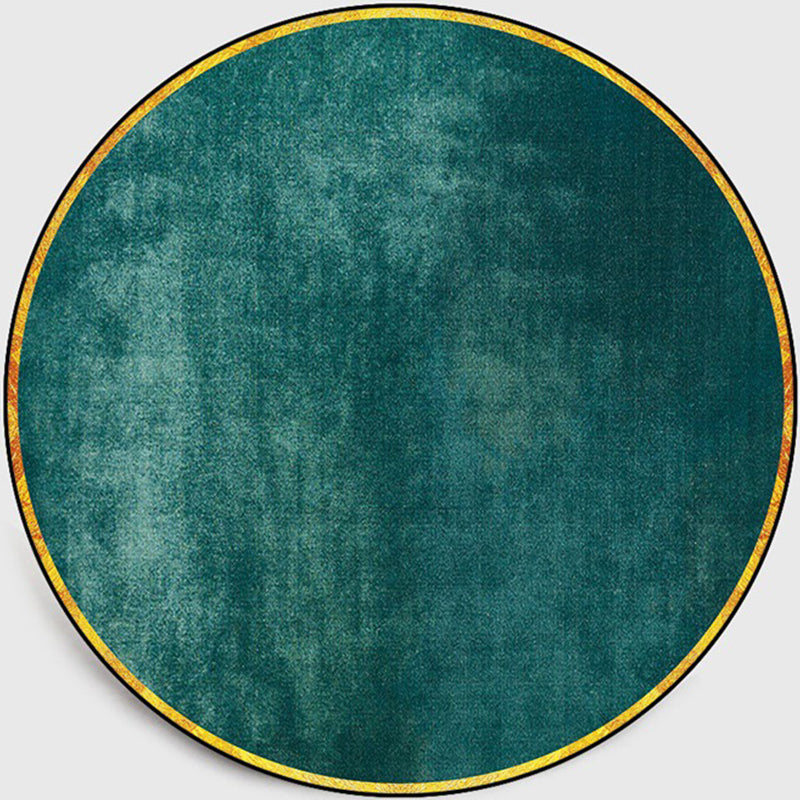Sikunuo | Retro Emerald Green Solid Carpet Polypropylene Luxury Carpet Stain-Resistant Washable Non-Slip Carpet for Home Decoration