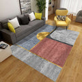 Sikunuo | Multicolor Living Room Carpet Mid-Century Geometric Carpet Polyester Washable Non-Slip Pet-Friendly Carpet