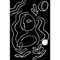 Sikunuo | Simple Line Art Rug Multicolor Nordic Style Rug Synthetic Pet Friendly Machine Washable Non-Slip Rug for Living Room