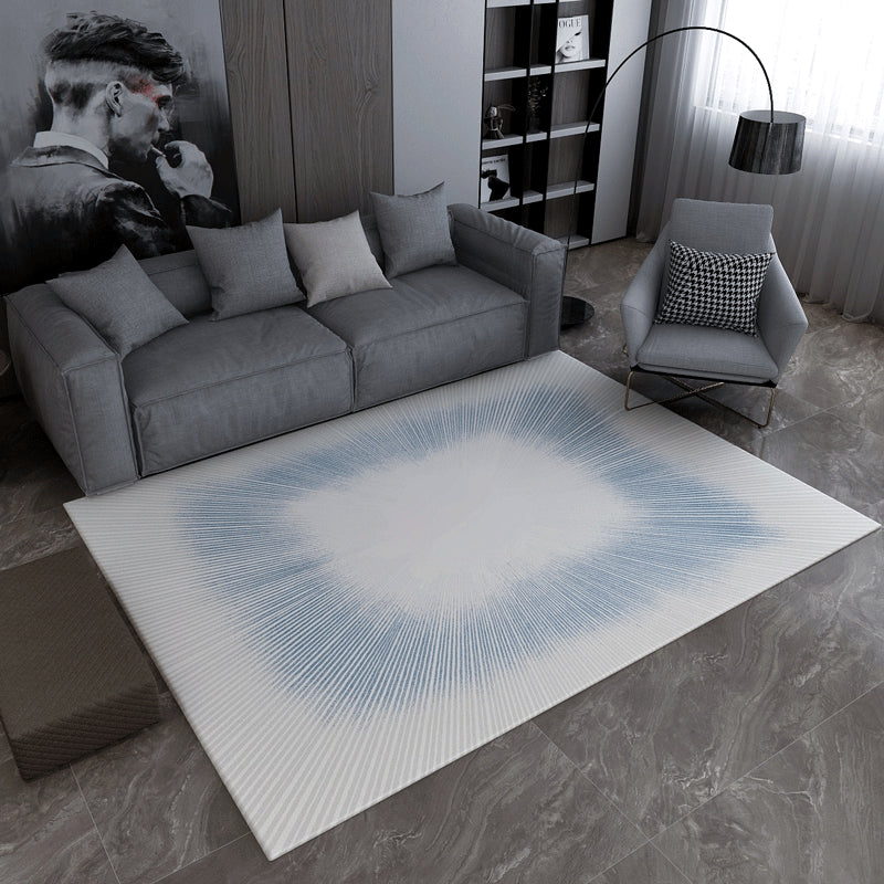 Sikunuo | Contemporary Abstract Pattern Carpet Multicolor Polypropylene Carpet Non-Slip Pet Friendly Stain Resistant Carpet for Large Room