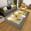 Sikunuo | Minimalist 3D Geometric Rug Multi-Color Polypropylene Area Rug Pet-Friendly Non-Slip Machine Washable Rug for Large Room