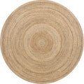 Sikunuo | Multi-Color Living Room Rug Rustic Solid Color Carpet Natural Jute Pet Friendly Washable Non-Slip Mat Rug