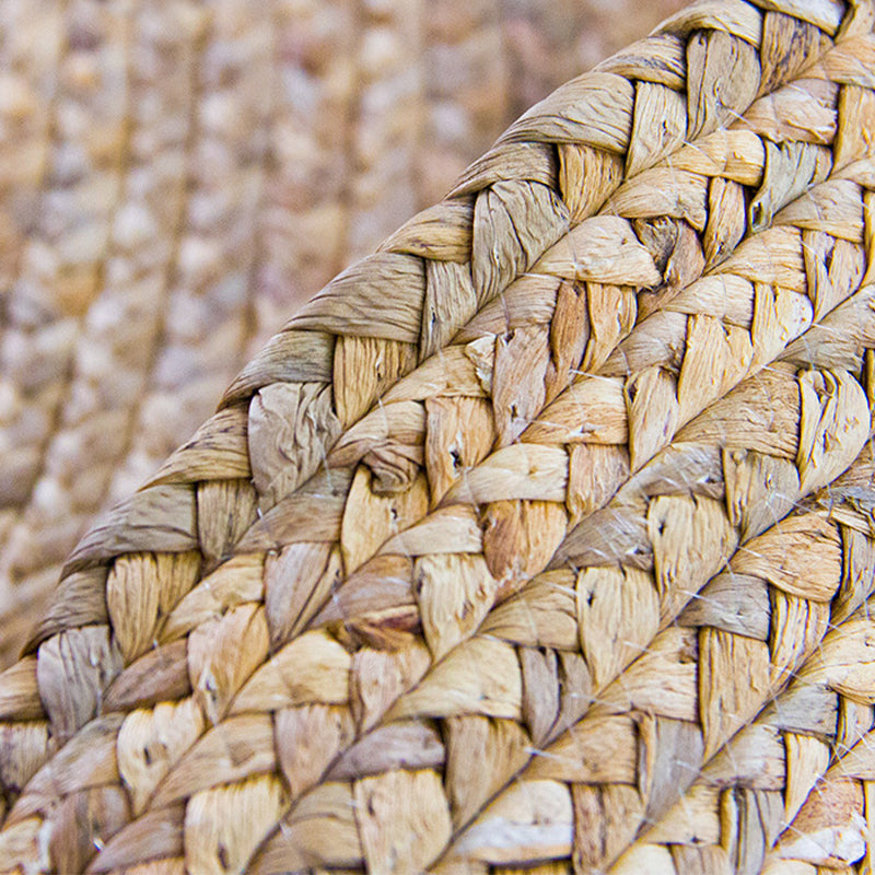 Sikunuo | Multi-Color Living Room Rug Rustic Solid Color Carpet Natural Jute Pet Friendly Washable Non-Slip Mat Rug