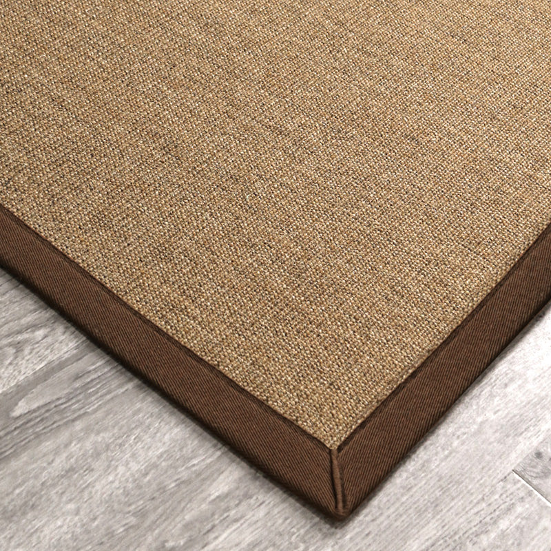 Sikunuo | Multicolor Plain Mat Rug Sisal Woven Lodge Rug Non-Slip Backing Stain Resistant Machine Washable Area Carpet for Room