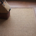 Sikunuo | Brown Living Room Carpet Country Landscape Simple Carpet Sisal Non-slip Pet Friendly Washable Area Rug