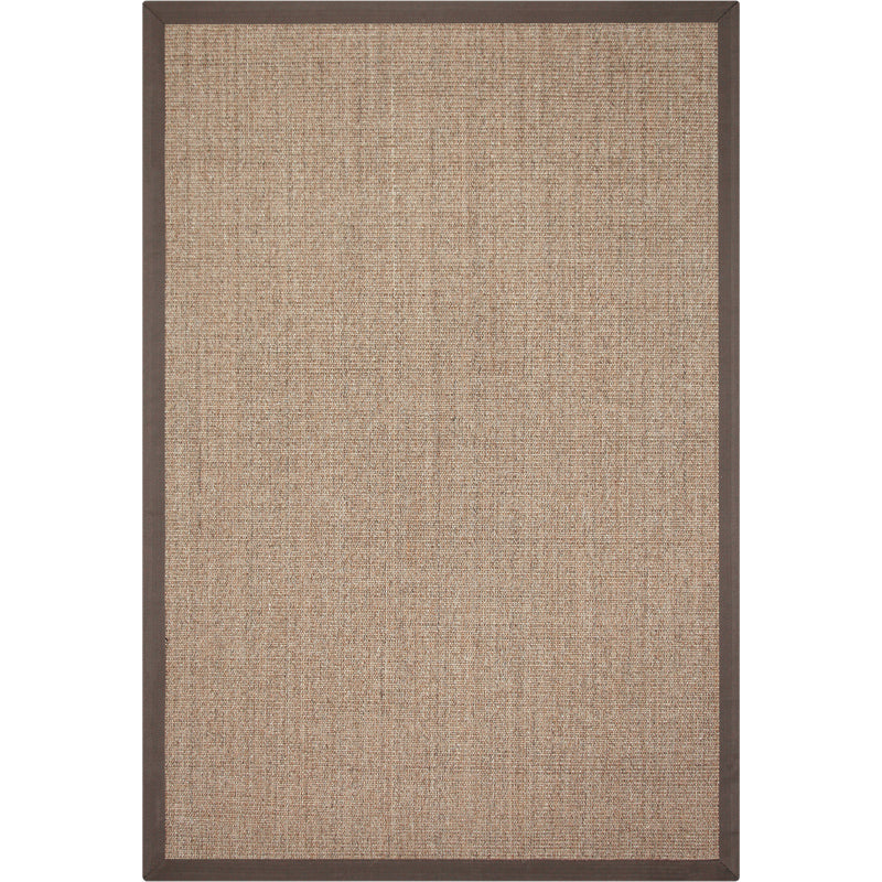 Sikunuo | Brown Living Room Carpet Country Landscape Simple Carpet Sisal Non-slip Pet Friendly Washable Area Rug
