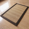 Sikunuo | Lodge Tearoom Carpet Brown Solid Color Carpet Sisal Fiber Non-Slip Stain Resistant Machine Washable Carpet
