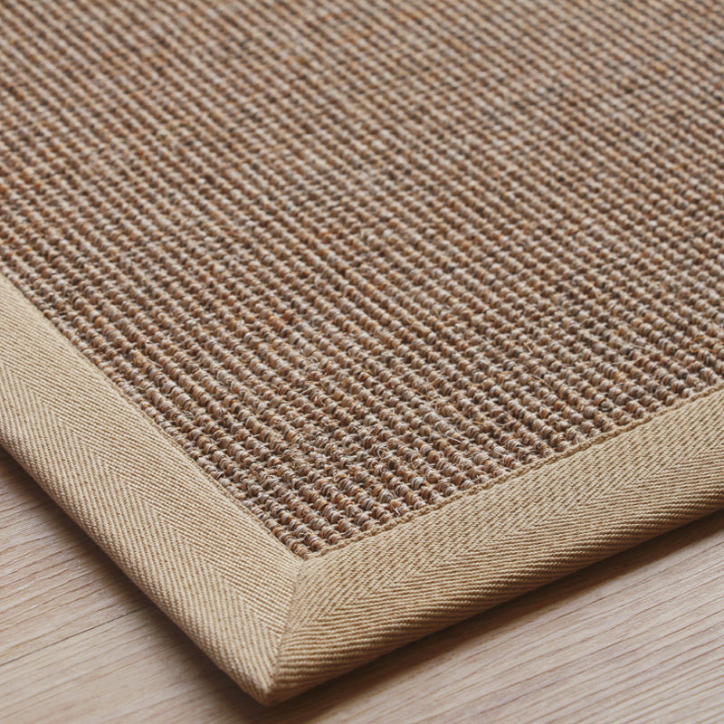 Sikunuo | Beige Rustic Carpet Sisal Solid Color Carpet Washable Non-Slip Pet-Friendly Carpet for Bedroom