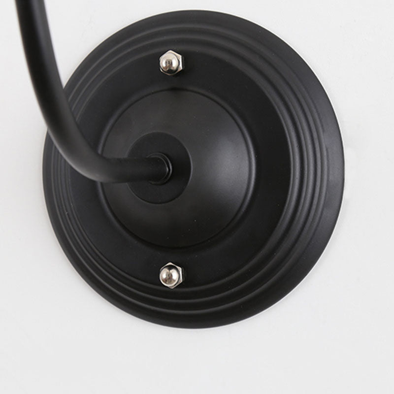 Sikunuo | Metal Cylinder/Hexagonal Engaged Wall Lamp Farm 1 Lamp Restaurant Wall Mount Fixture in Black