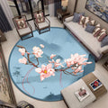 Sikunuo | Classic Oriental Rug Multi-colored Flower and Bird Design Rug with Non-Slip Back Stain Resistant Pet-Friendly Rug for Living Room