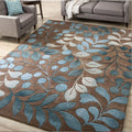 Sikunuo | Living Room Carpet Multi Colors Botanical Carpet Polyester