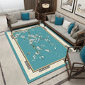 Sikunuo | Beautiful Multi Color Chinese Carpet Synthetic Floral Print Area Rug Machine Washable Anti-Slip Back Pet Friendly Rug for the Living Room