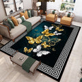 Sikunuo | Traditional Chinoiserie Rug Multicolor Landscape Print Rug Pet-Friendly Washable Non-Slip Rug for Home