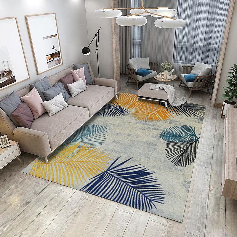 Sikunuo | Retro Multicolor Abstract Carpet Polypropylene Industrial Area Carpet Stain Resistant Non-Slip Pet Friendly Carpet for Guest Room