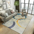 Sikunuo | Retro Multicolor Abstract Carpet Polypropylene Industrial Area Carpet Stain Resistant Non-Slip Pet Friendly Carpet for Guest Room