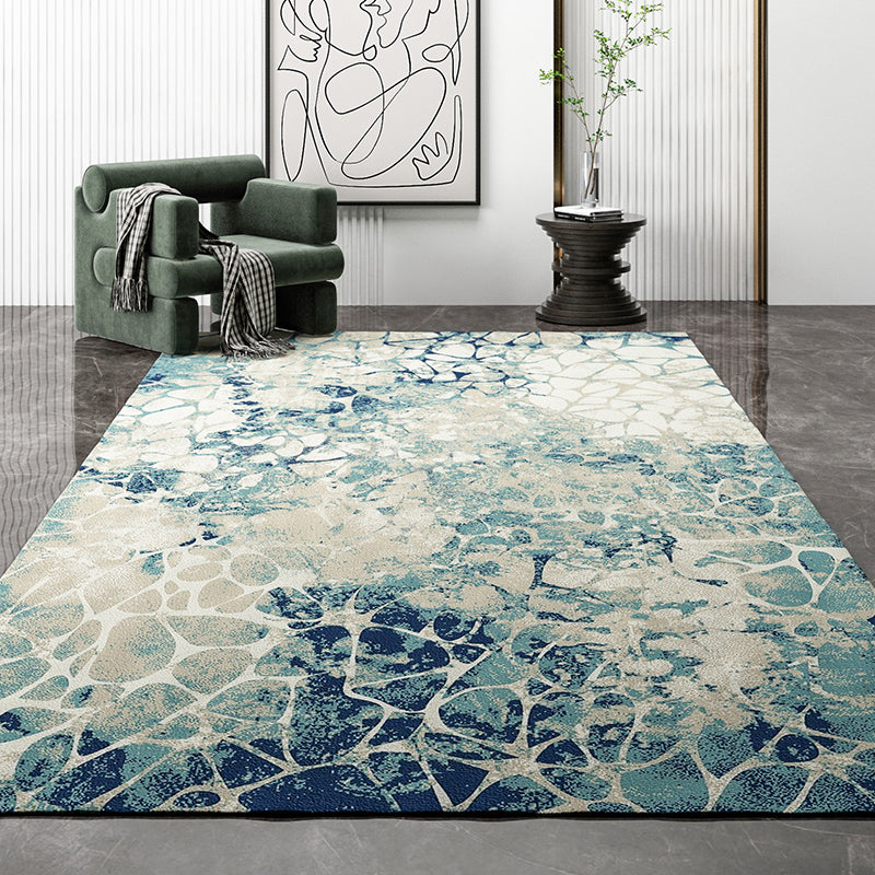 Sikunuo | Cyberpunk Home Rug Multicolor Distressed Look Rug Polypropylene Non-Slip Stain Resistant Washable Area Rug