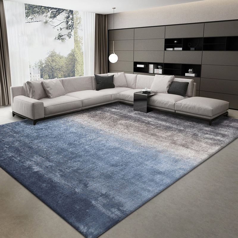 Sikunuo | Simplicity Multicolor Ombre Rug Polyester Industrial Rug Non-slip Backing Pet Friendly Stain Resistant Rug for Guest Room