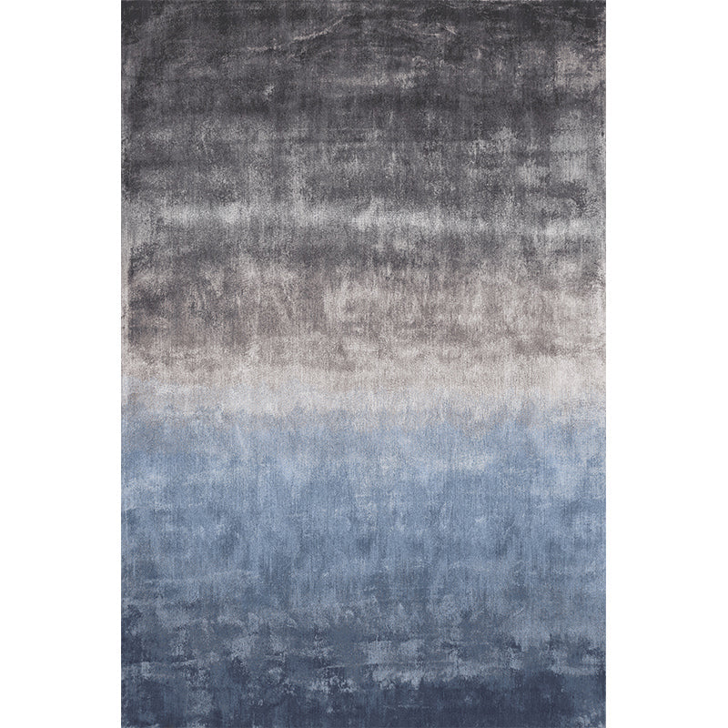 Sikunuo | Simplicity Multicolor Ombre Rug Polyester Industrial Rug Non-slip Backing Pet Friendly Stain Resistant Rug for Guest Room