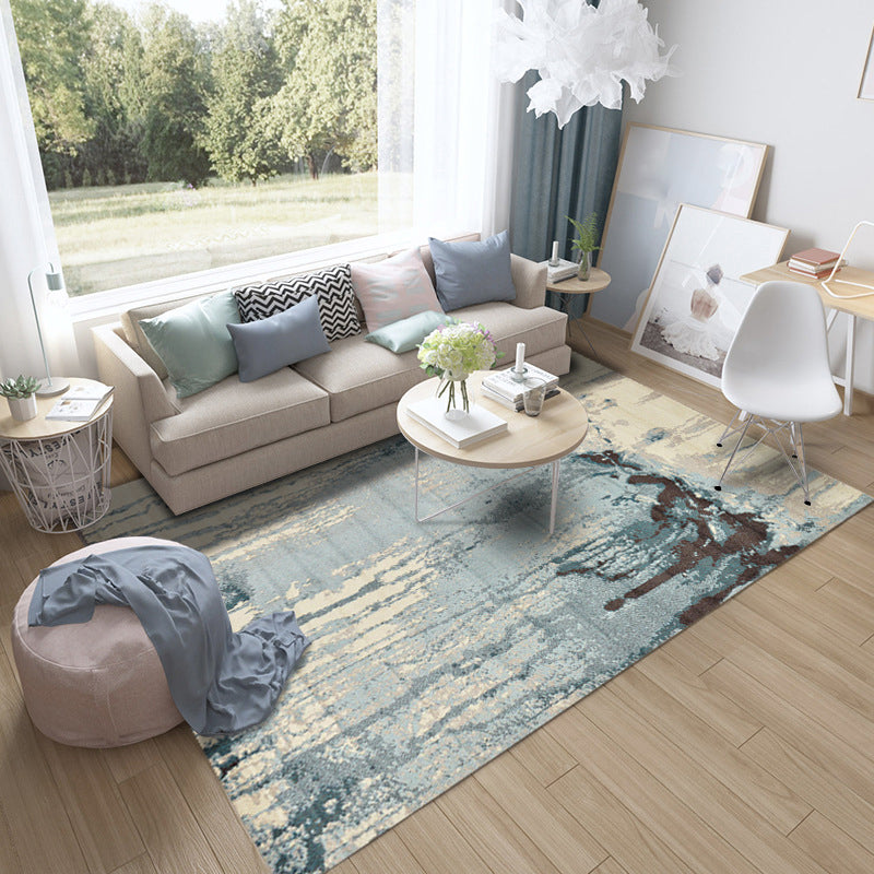 Sikunuo | Steampunk Post-Expressionism Rug Multicolor Polypropylene Rug Non-slip Stain-resistant Pet-friendly Rug for Home