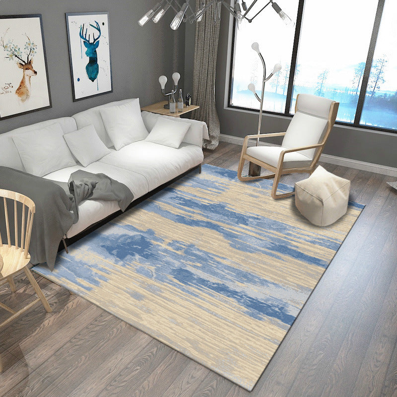 Sikunuo | Steampunk Post-Expressionism Rug Multicolor Polypropylene Rug Non-slip Stain-resistant Pet-friendly Rug for Home