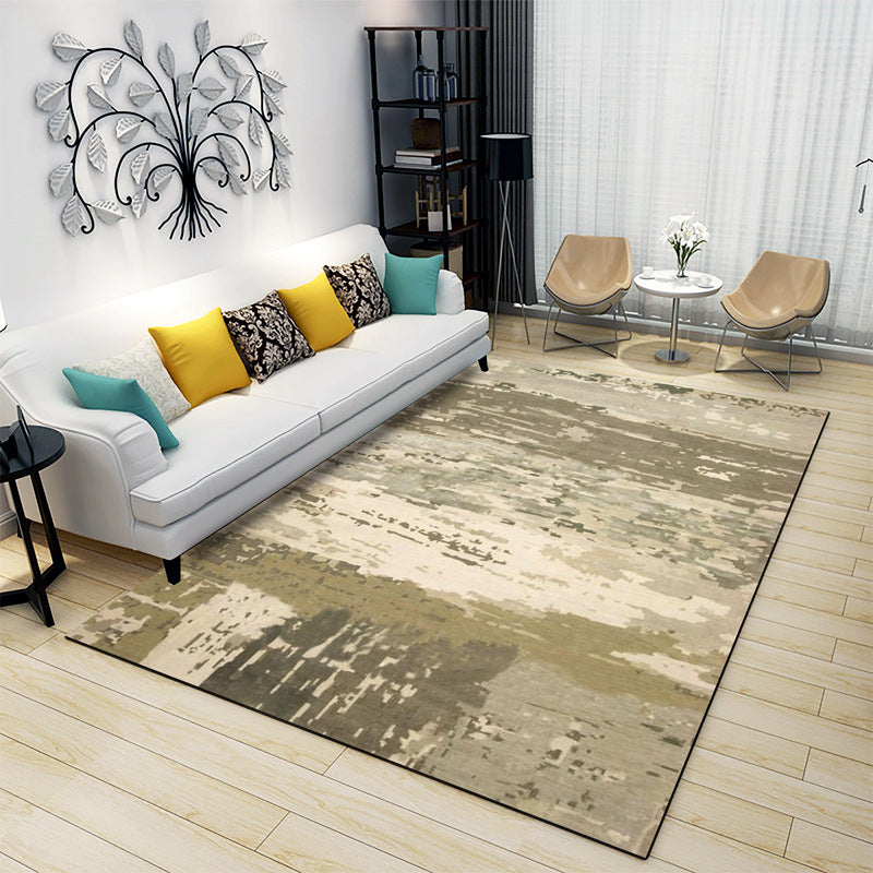 Sikunuo | Classic Industrial Design Rug Multicolored Postmodernism Rug Stain Resistant Pet Friendly Non-Slip Rug for Room