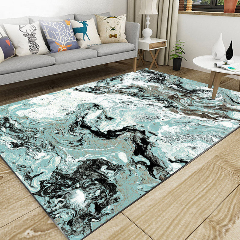 Sikunuo | Industrial Style Living Rug Multicolored Expressionism Rug Synthetic Non-slip Pet-friendly Machine washable Rug