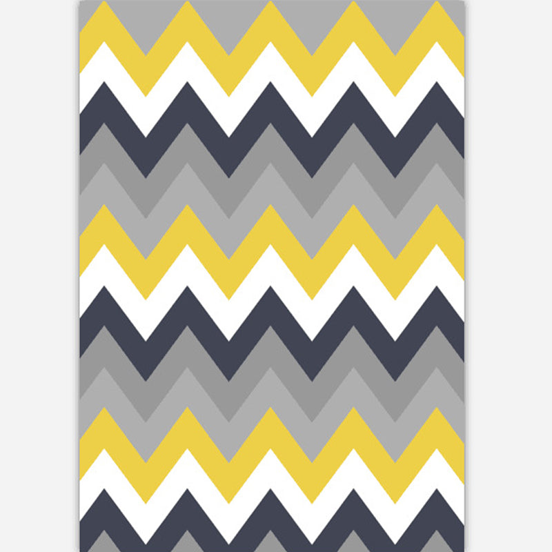 Sikunuo | Industrial Style Living Rug Multicolored Expressionism Rug Synthetic Non-slip Pet-friendly Machine washable Rug