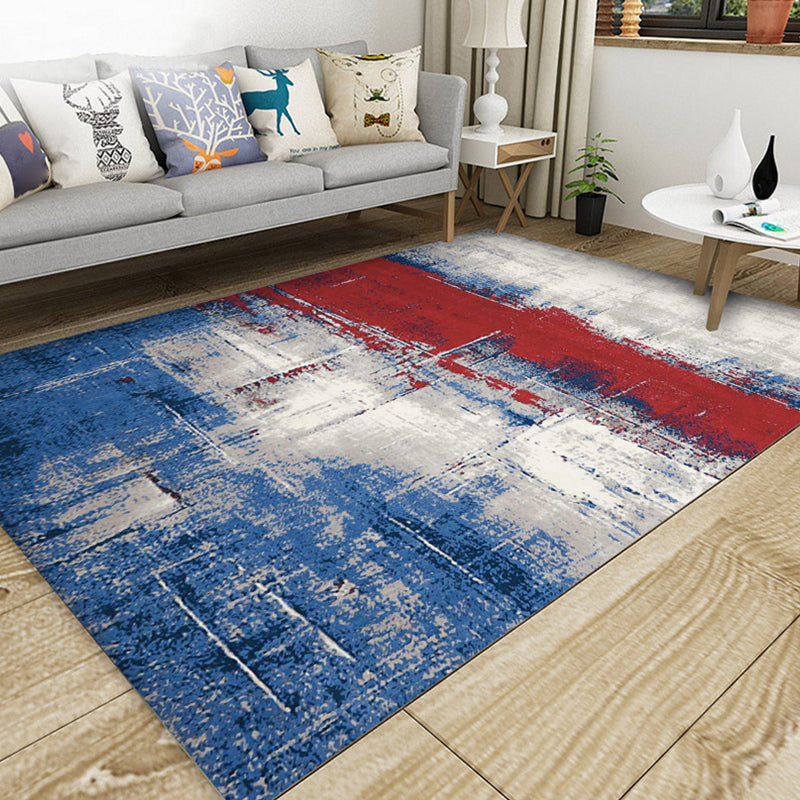 Sikunuo | Industrial Style Living Rug Multicolored Expressionism Rug Synthetic Non-slip Pet-friendly Machine washable Rug