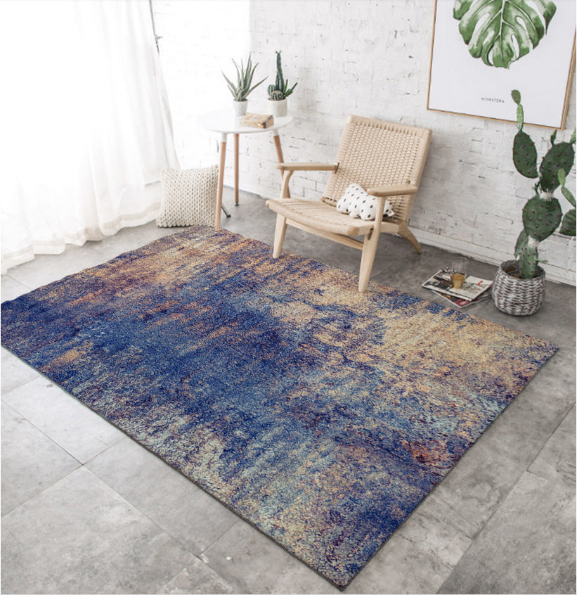 Sikunuo | Industrial Style Living Rug Multicolored Expressionism Rug Synthetic Non-slip Pet-friendly Machine washable Rug