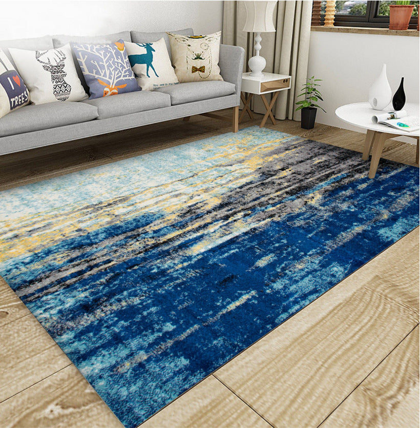 Sikunuo | Industrial Style Living Rug Multicolored Expressionism Rug Synthetic Non-slip Pet-friendly Machine washable Rug